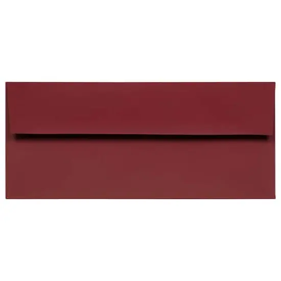 JAM Paper #10 Business Premium Straight Flap Envelopes, 50ct. Dark Red {1}