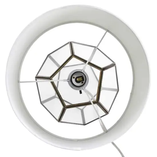 Lalia Home 15.5" Transparent Octagonal Brass Table Lamp {11}