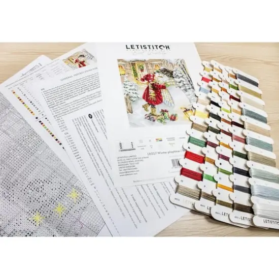 Letistitch Winter Playtime Counted Cross Stitch Kit {4}