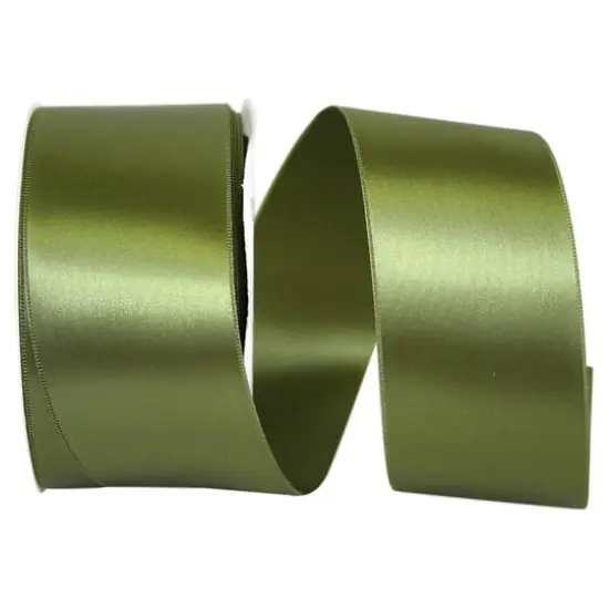 JAM Paper 2.25" x 50yd. Double Face Satin Allure Ribbon Moss {1}