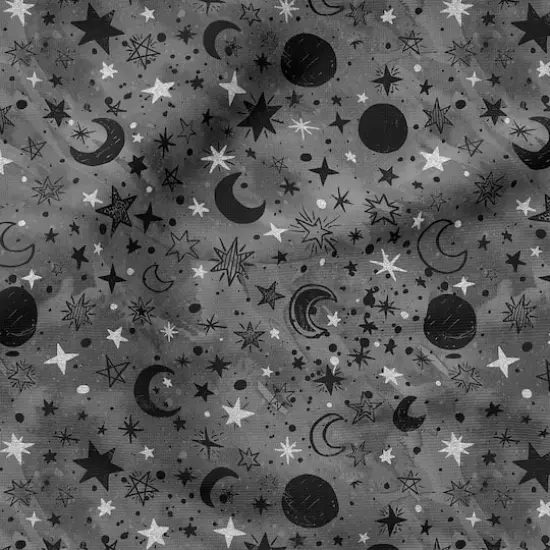 Fabric Editions Gray Starry Night Cotton Fabric {5}