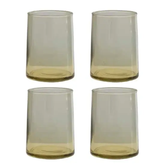 Hello Honey&reg; 10oz. Chartreuse Modern Drinking Glass Set {1}