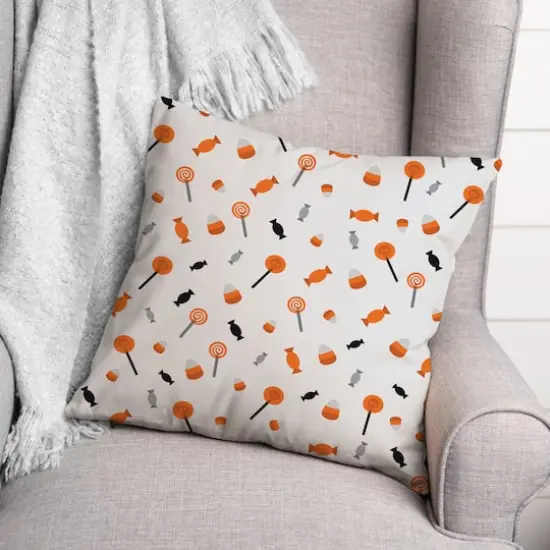 Halloween Candy Throw Pillow {3}