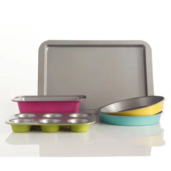 Gibson Home Color Splash Lyneham 5-Piece Carbon Steel Bakeware Set {6}