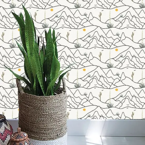 Elana Gabrielle Desert Afternoon Peel & Stick Wallpaper Tuxedo {4}