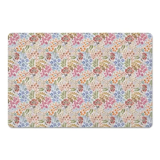 Wild Flower Floral Floor Mat Yellow {1}