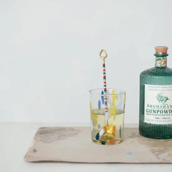 Hello Honey&reg; 10oz. Blown Confetti Drinking Glasses, 6ct. {3}