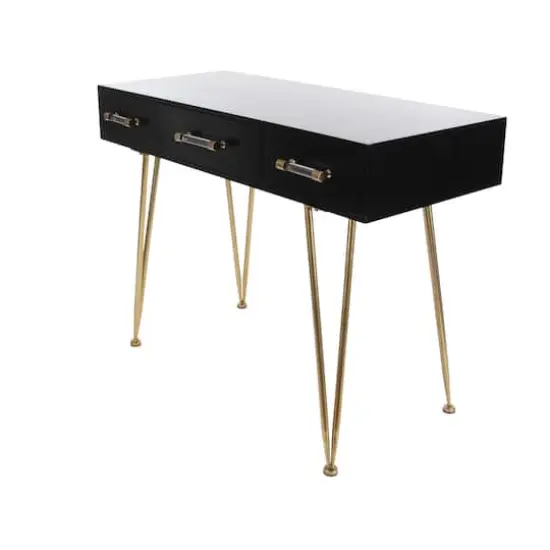 3.5ft. Black Modern Wood Console Table {5}