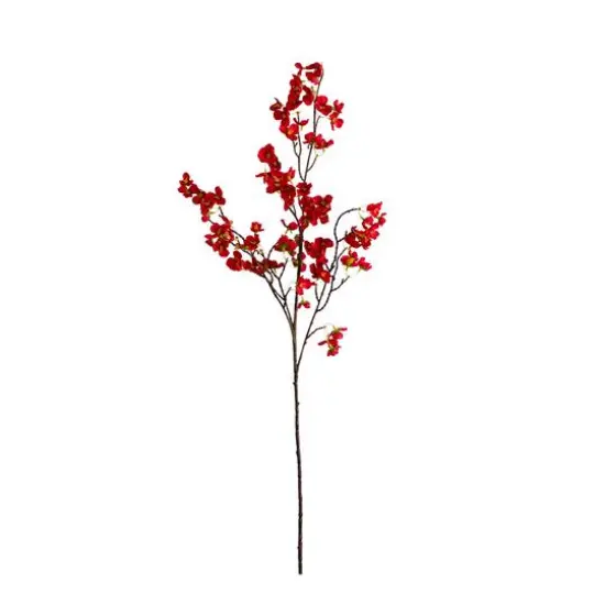 41" Red Cherry Blossom Flower Stems, 3ct. {1}