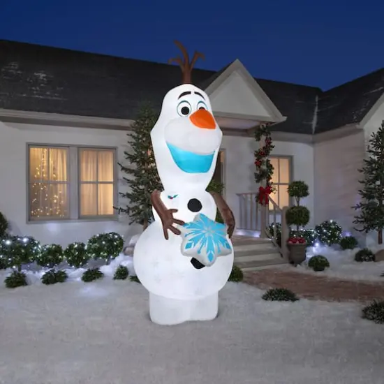 11ft. Airblown&reg; Inflatable Olaf with Snowflake {3}