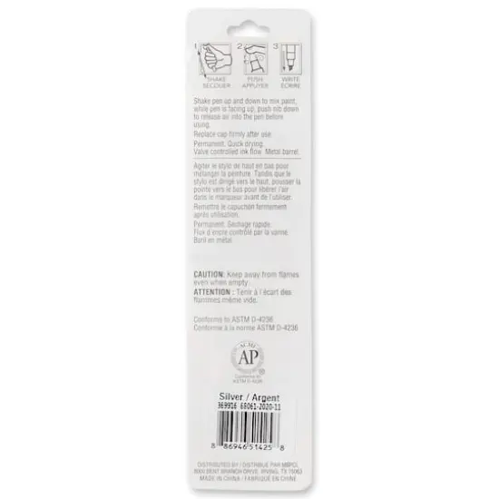 Chisel Tip Multi-Surface Premium Paint Pen by Craft Smart® Silver {5}