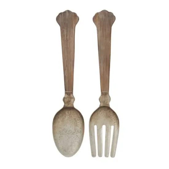 Brown & Silver Farmhouse Utensils Wall D&eacute;cor Set {1}