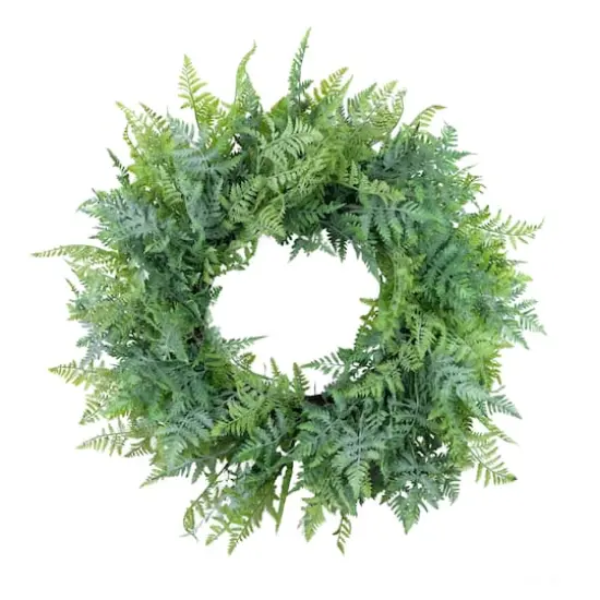 26" Artificial Fern Spring Wreath {1}