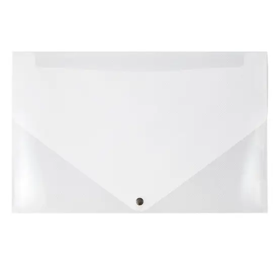 JAM Paper Clear 11" x 17" Snap Closure Plastic Portfolio {1}