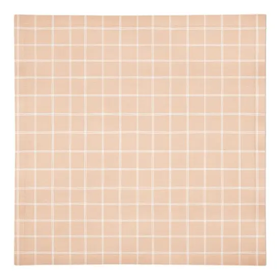 Peach Grid 10" x 10" Cotton Twill Napkin {1}