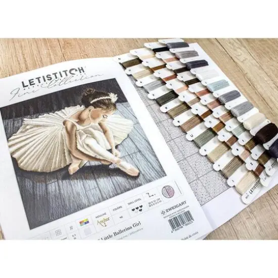 Letistitch Counted Cross Stitch Kit Little Ballerina Girl {11}