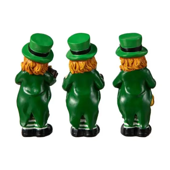 Glitzhome&reg; 5" St. Patrick's Leprechaun Musicians Table D&eacute;cor Set {7}