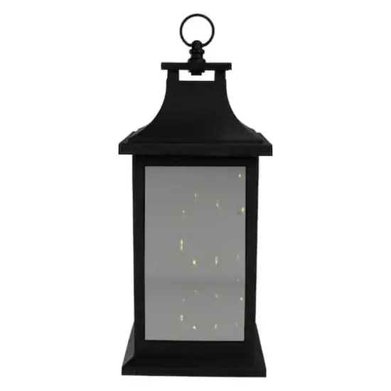 12" Black LED Lantern with Flickering Light {4}