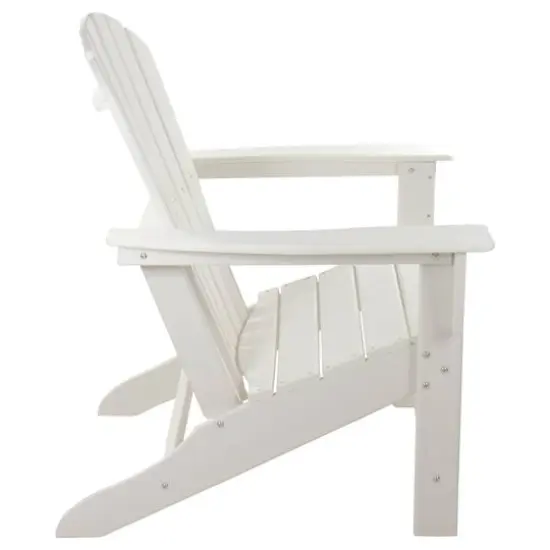 White All Weather Recycled Plastic Outdoor Adirondack Chair {6}
