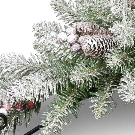 Dunhill® Fir Candle Holder with Snow, Berries & Pinecone Centerpiece {4}