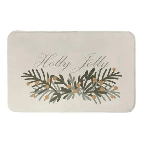 Designs Direct Holly Jolly Greenery Bath Mat, 34" x 21" {1}
