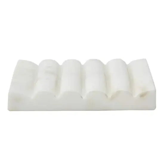 Hello Honey&reg; 5" Contemporary Carved Marble Bathroom Soap Dish {4}