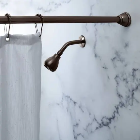 Bath Bliss Bronze Tension Shower Rod {4}