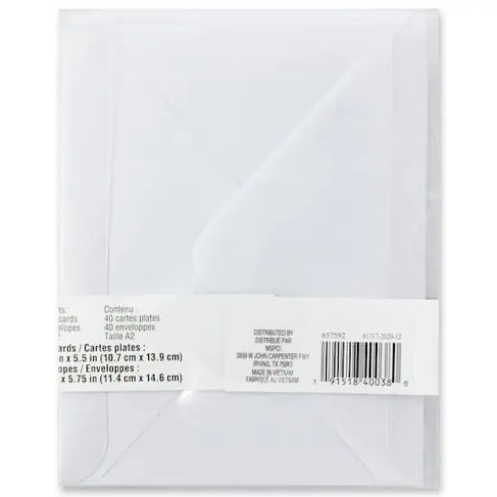 Gray Watercolor Flat Cards & Envelopes by Recollections&trade;, 4.25" x 5.5" {7}