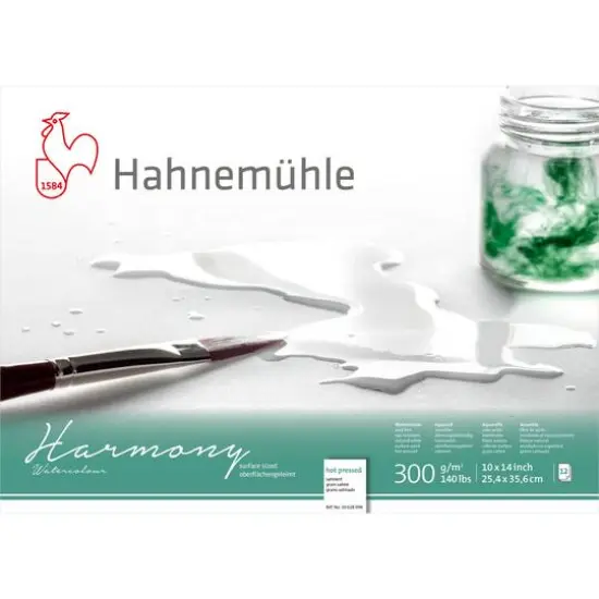 Hahnem&uuml;hle Harmony Hot-Pressed Watercolor Paper Block, 12 Sheets {2}