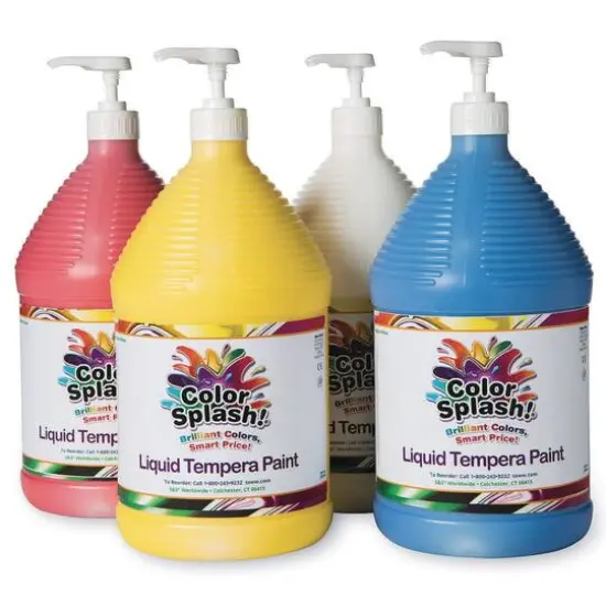 Color Splash!® Liquid Tempera Primary Color Paint Gallon Set {1}