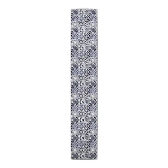 Blue Tiles Outdoor Table Runner {1}