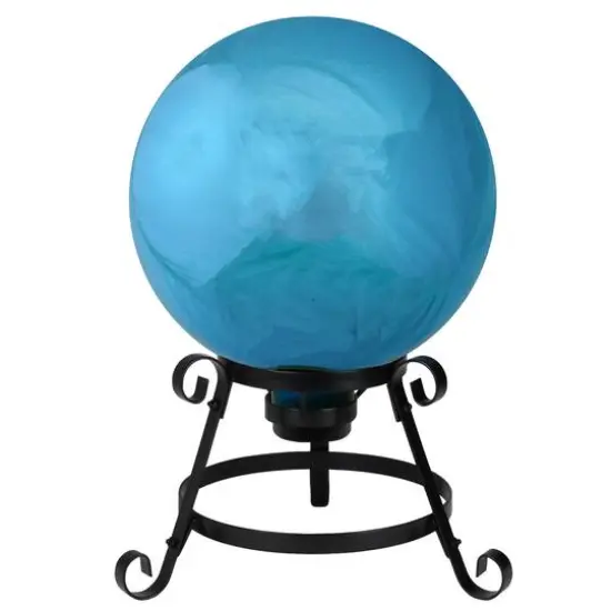 10" Mirrored Garden Gazing Ball Turquoise Blue {4}