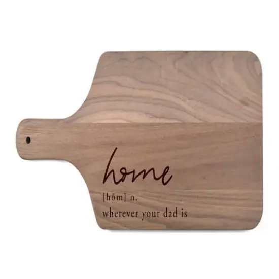 17" Home is Wherever Dad Is Paddle Cutting Board Walnut {1}