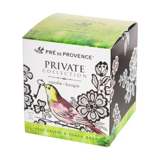 European Soaps Private Collection Jar Candle Wild Celery and Tonka Bean {4}