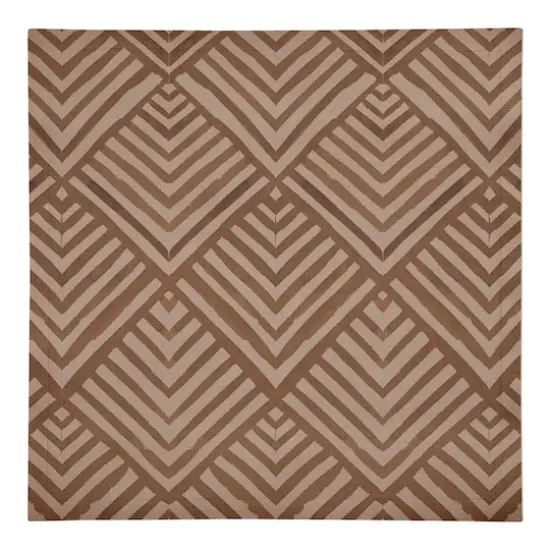 Watercolor Diamond Cotton Twill Napkin Rust {1}