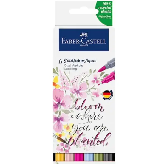 Goldfaber Lettering Dual Ended Aqua Markers, 6ct. {1}