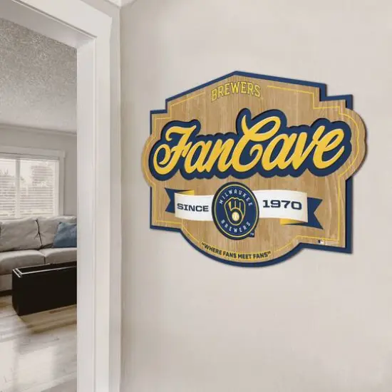 MLB Fan Cave Sign Milwaukee Brewers {5}