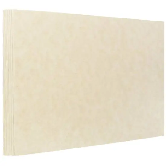 JAM Paper 4.625" x 6.25" Blank Flat Note Cards, 100ct. Natural Parchment {4}