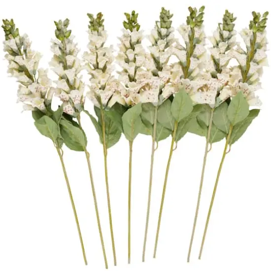 32" White Foxglove Artificial Flower Stem, 8ct. {1}