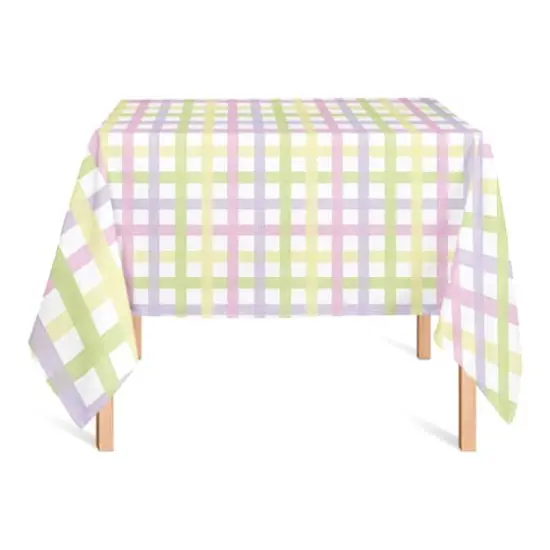 Pastel Plaid 1 58" x 58" Tablecloth {3}