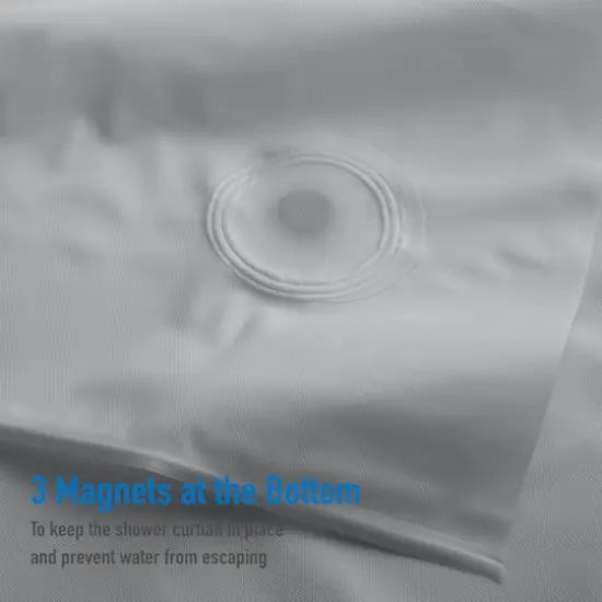 Bath Bliss Splash Guard Shower Liner Gray {5}