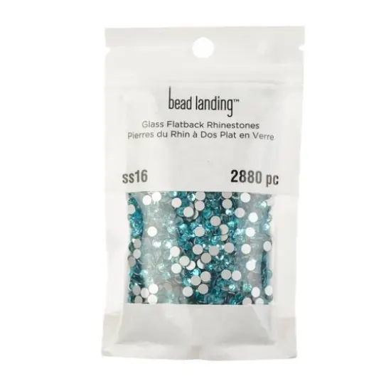 SS16 Glass Flatback Rhinestones by Bead Landing&trade; Aquamarine {4}