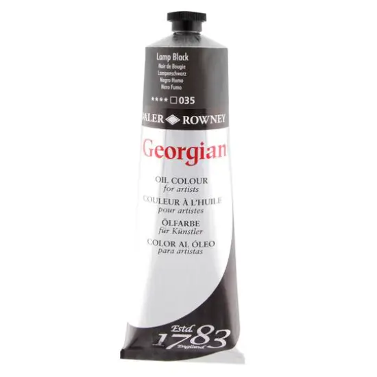 Daler-Rowney&reg; 225mL Georgian Oil Paint Lamp Black {1}