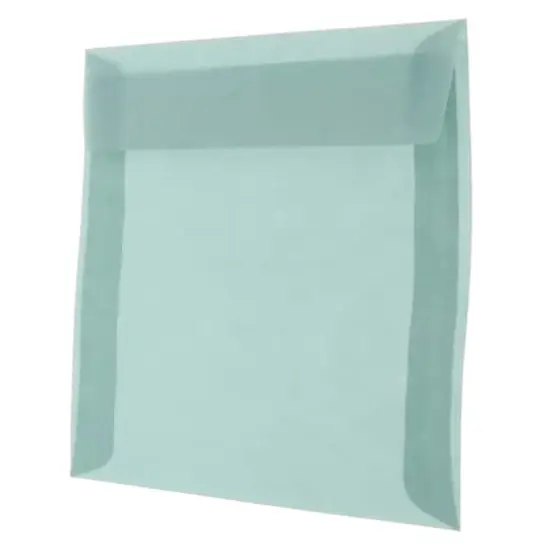 JAM Paper 8.5" x 8.5" Translucent Vellum Invitation Envelopes, 25ct. Ocean Blue {4}