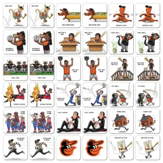 Major League Baseball Licensed Memory Match Game Baltimore Orioles {4}