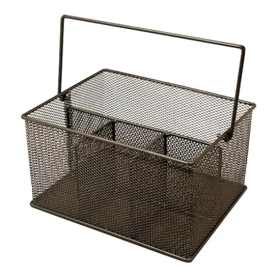 Sorbus Steel Mesh Utensils Caddy Bronze {1}