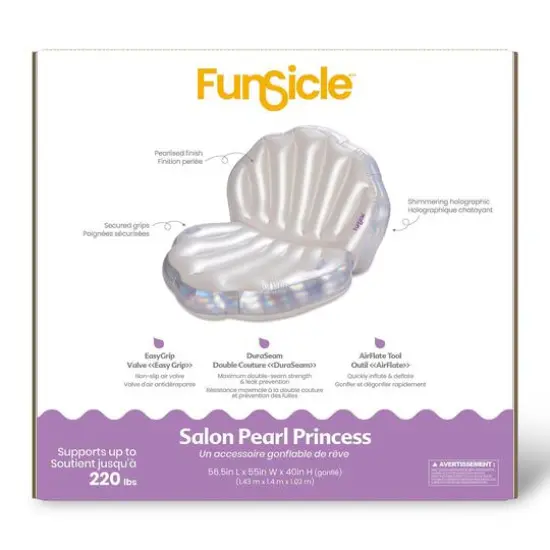 Funsicle 58.5" Pearl Princess Lounge Inflatable Water Float {8}
