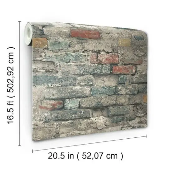 RoomMates Brick Alley Peel & Stick Wallpaper {10}