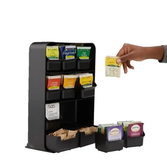 Mind Reader Black Tea Bag holder and Condiment Organizer {6}