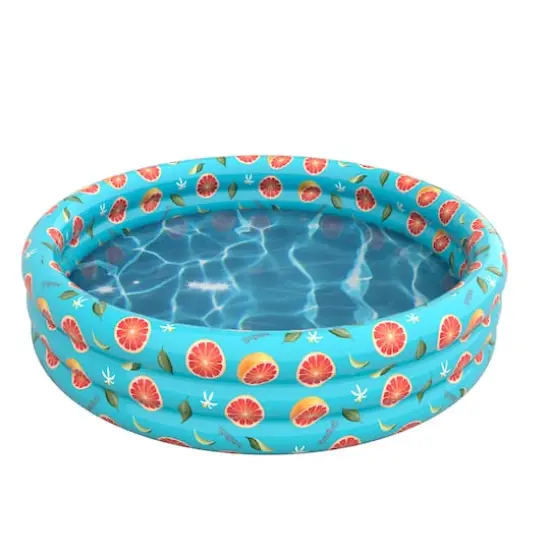 PoolCandy 5ft. Grapefruit Inflatable Sunning Pool {1}